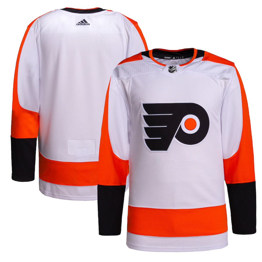 Men Philadelphia Flyers adidas White Away Authentic Pro NHL Jersey->customized nhl jersey->Custom Jersey